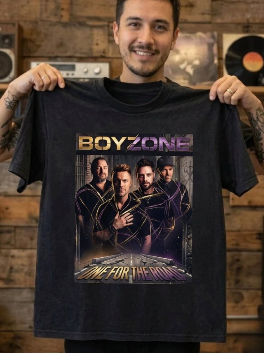 Boyzone One For The Road Vintage Band Tee Y2K Pop Tour Graphic Shirt